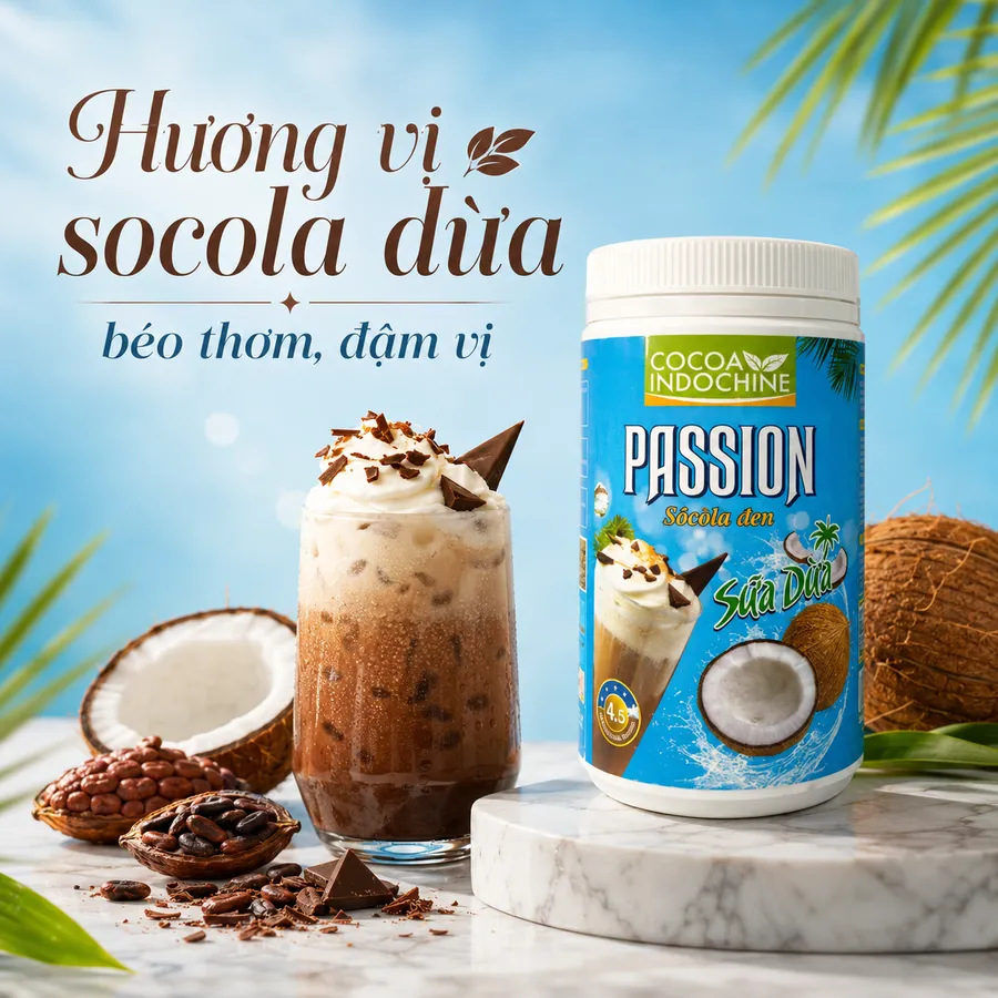 Bột Socola đen sữa dừa